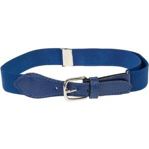 Hold’Em Baseball Belt Boys Leather Closure Elastic Adjustable Strap - Royal Blue